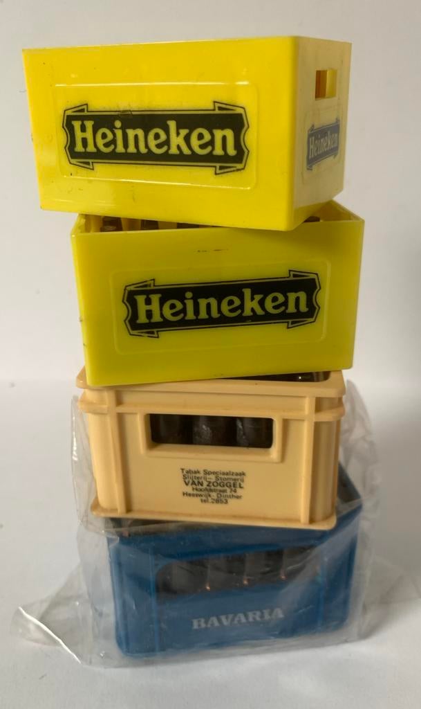 4 Miniatuur Bierkratten flesopeners Bavaria Heineken, Ophalen of Verzenden, Gebruikt, Overige typen, Bavaria