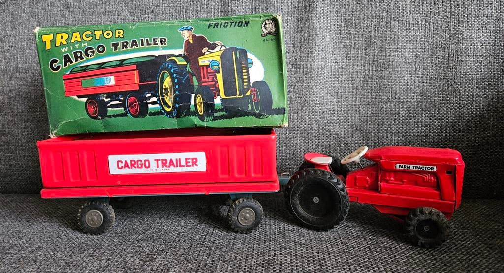 Tractor met Cargo Trailer Speelgoed, Ophalen of Verzenden