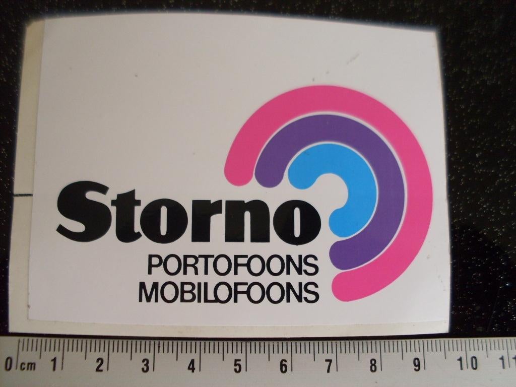 sticker Storno logo portofoons mobilofoons, Verzamelen, Verzenden, Zo goed als nieuw, Merk