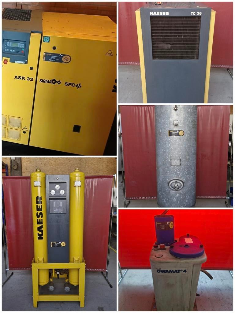 Complete SET 18,5kW freq schroefcompressor Kaeser 2011, Ophalen