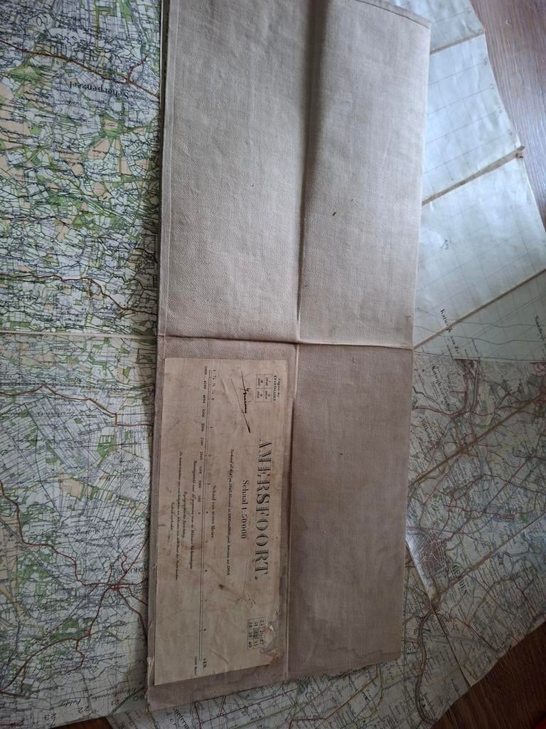 Antieke Militaire Kaart Amersfoort 1911, Gelezen, Ophalen of Verzenden, Landkaart, 1800 tot 2000