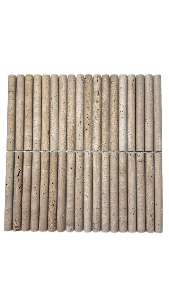 Mosaic Kit Kat Travertin lulu  bull nose 151x30x15mm, Wandtegels, Nieuw, Ophalen of Verzenden, 20 tot 40 cm