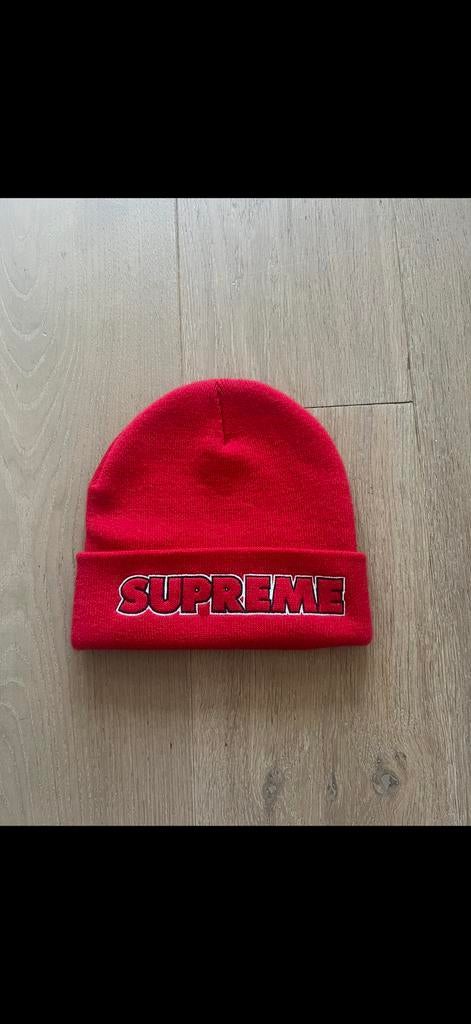 Supreme outline beanie, Ophalen of Verzenden, Nieuw, Overige maten, Muts