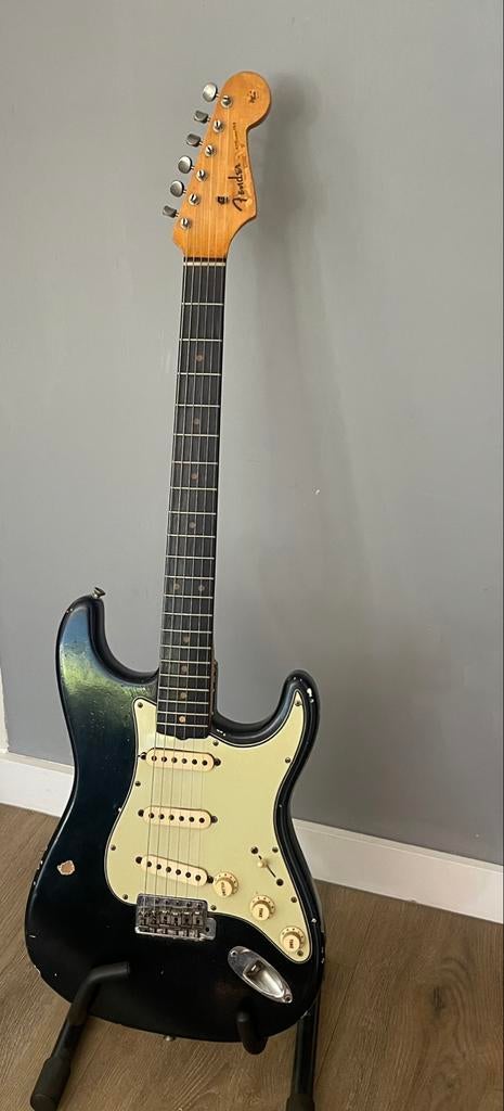 Pre-CBS Fender stratocaster 1963., Muziek en Instrumenten, Ophalen, Gebruikt, Solid body, Fender