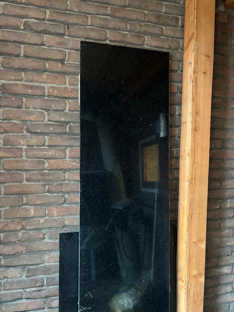 Granieten Keuken Achterwand - nog 1 deel beschikbaar, Huis en Inrichting, Keuken | Keukenelementen, Ophalen, Gebruikt, Zwart, Minder dan 100 cm