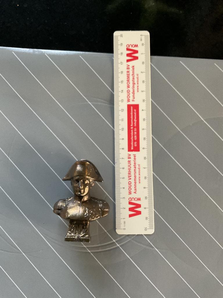 Vintage bronzen buste van Napoleon Bonapartstijl klein, Ophalen of Verzenden, Brons