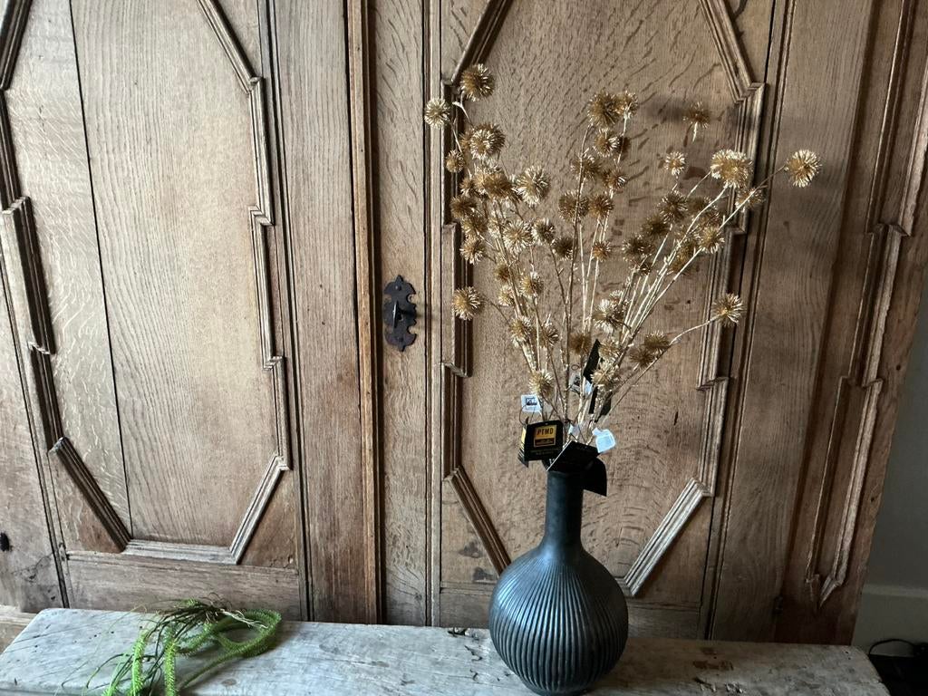 NIEUW set van 6 PTMD kastanje kunstbloemen goudkleurig, Huis en Inrichting, Woonaccessoires | Kunstplanten en Kunstbloemen, Nieuw