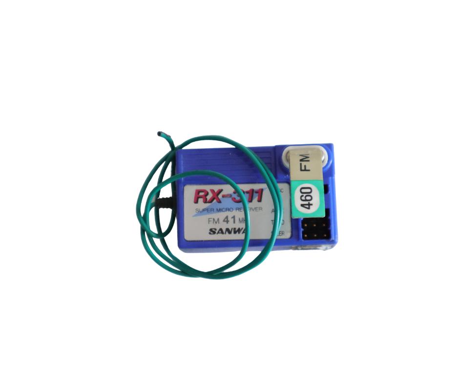 Sanwa FM 41mhz RC-311 super micro ontvanger + kristal rc, Ophalen of Verzenden, Gebruikt, Overige schalen, Onderdeel