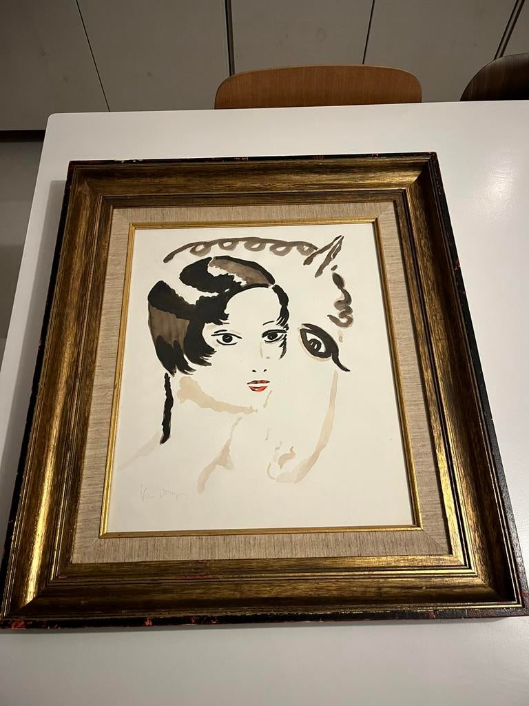 Kees van Dongen 1930. Kunstwerk signed, Antiek en Kunst, Kunst | Etsen en Gravures, Ophalen of Verzenden