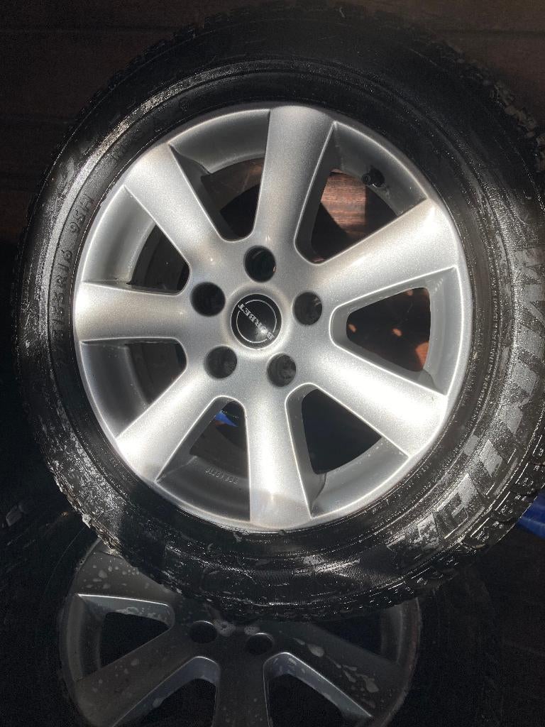 225x55x16 alu velgen zgan met winterbanden bmw 3 en 5 serie, Ophalen, Gebruikt, 16 inch, Banden en Velgen
