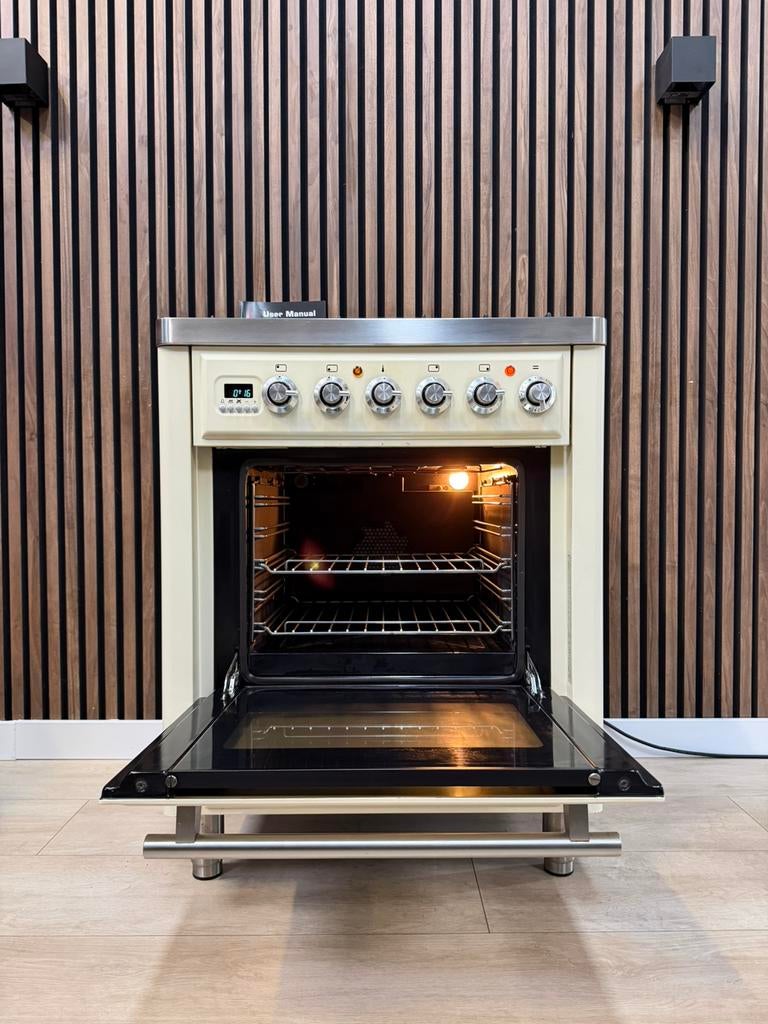 Prachtig Crème Boretti majestic Gasfornuis (Gratis bezorgen), 5258sh, Grill, Zo goed als nieuw, Energieklasse A of zuiniger