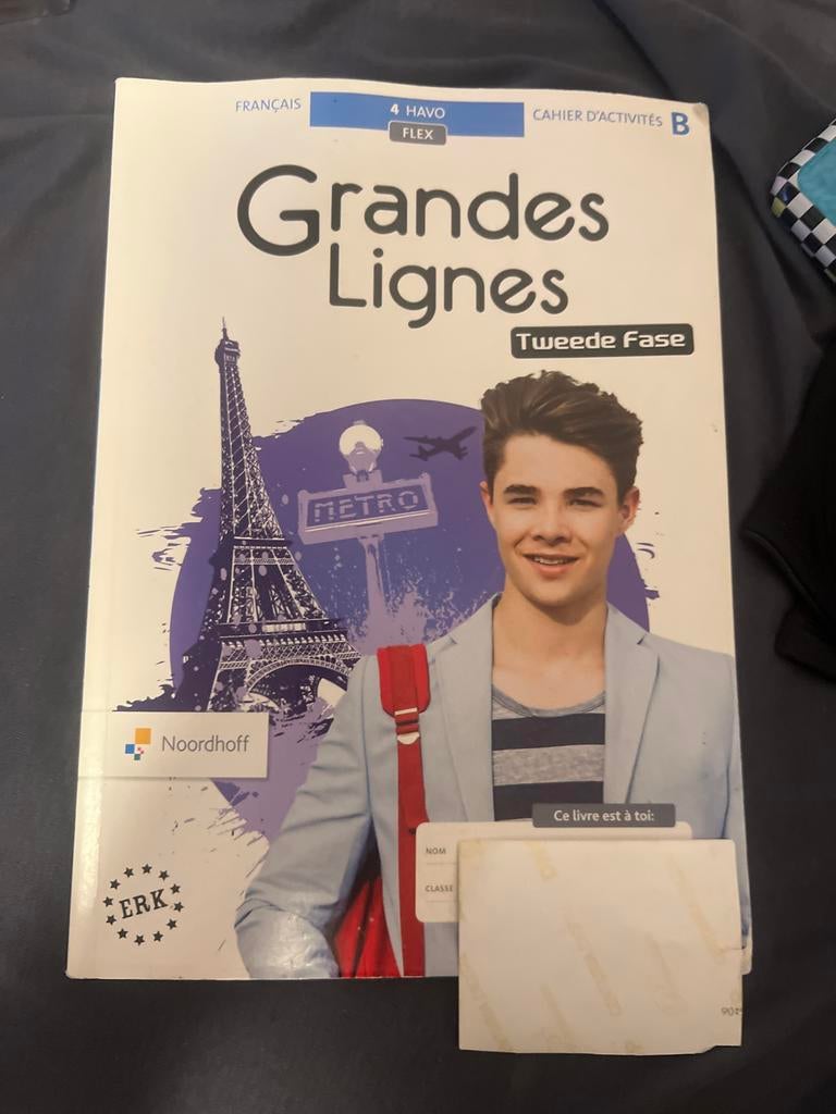 Grandes Lignes 4 Havo Flex Tweede Fase - Frans boek, Ophalen of Verzenden, Alpha, Zo goed als nieuw