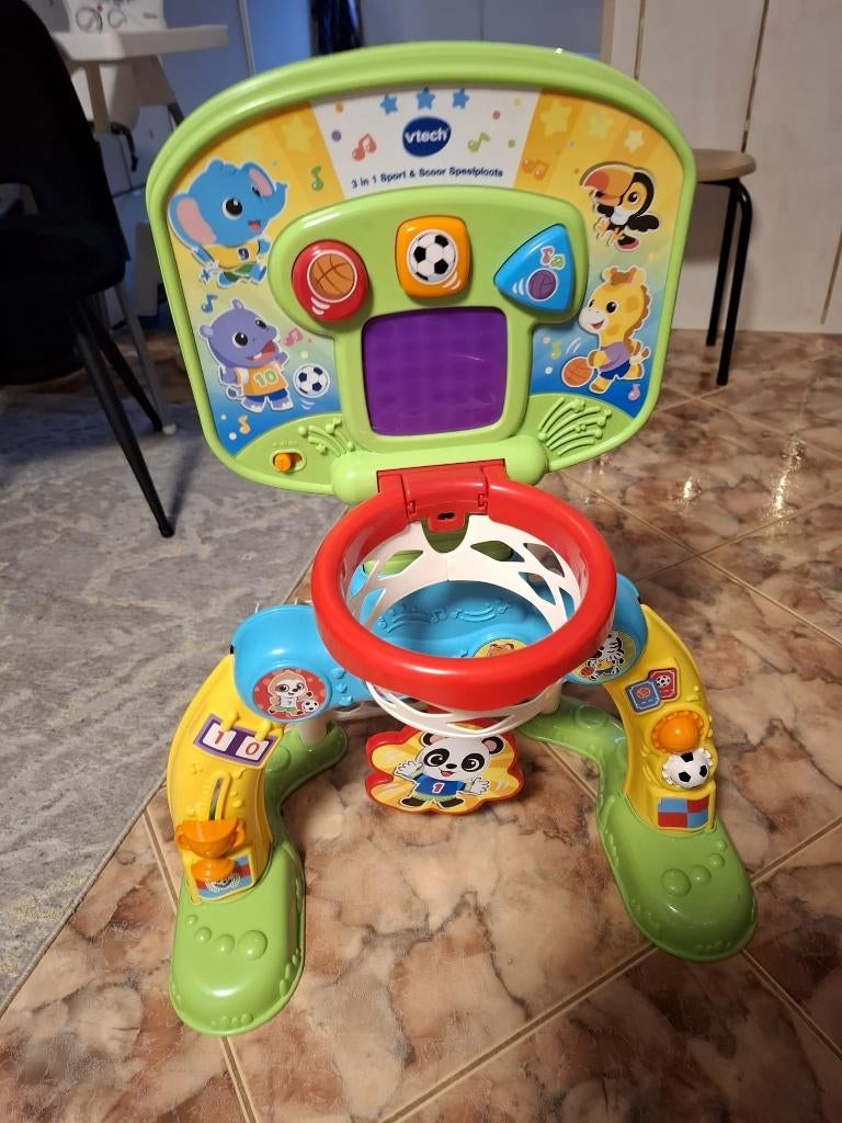 V-Tech 3 in 1 sport en scoor speelplaats, Kinderen en Baby's, Speelgoed | Vtech, Ophalen of Verzenden, Zo goed als nieuw, 6 maanden tot 2 jaar