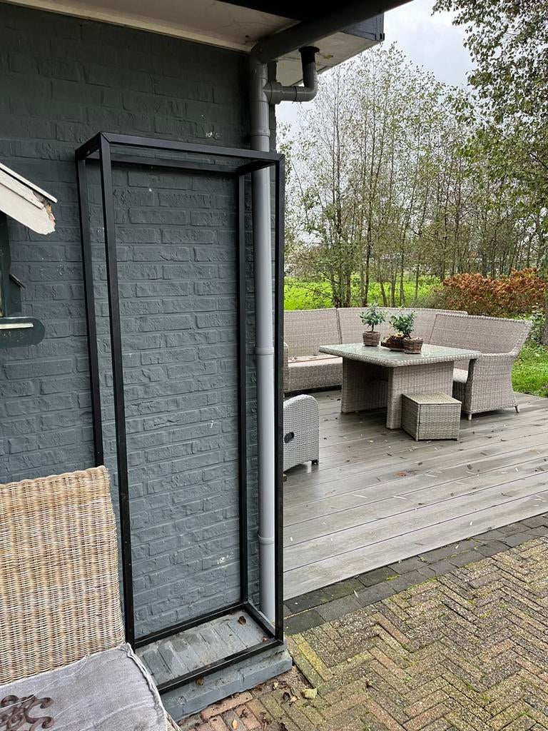 Metalen rek voor haardhout, opslagrek houtblokken, Tuin en Terras, Haardhout, Minder dan 3 m³, Ophalen
