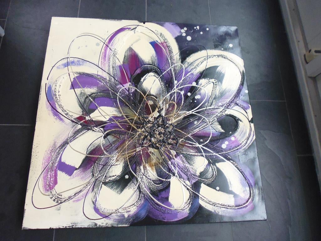 Paarse Wanddecoratie., Ophalen, Zo goed als nieuw, Schilderij, 75 tot 100 cm