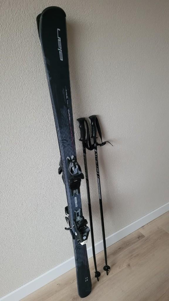 Elan Snow Black 158cm Ski + Elan 7.5 Bindings, 140 tot 160 cm, Gebruikt, Skiën, Ski's