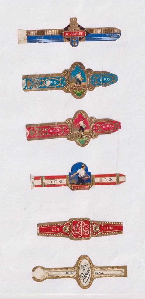 sigarenbanden -  FABRIEKSBANDEN, Verzamelen, Ophalen of Verzenden, Gebruikt, Sigarenbandjes