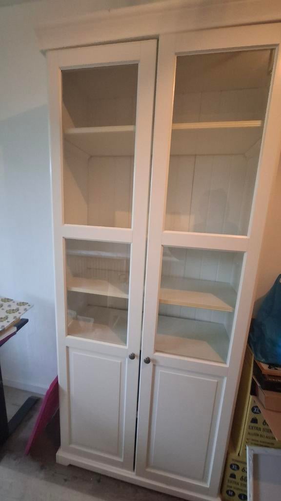 Liatorp boekenkast met glazen deuren, Huis en Inrichting, Kasten | Vitrinekasten, Ophalen, 200 cm of meer, 50 tot 100 cm, Modern