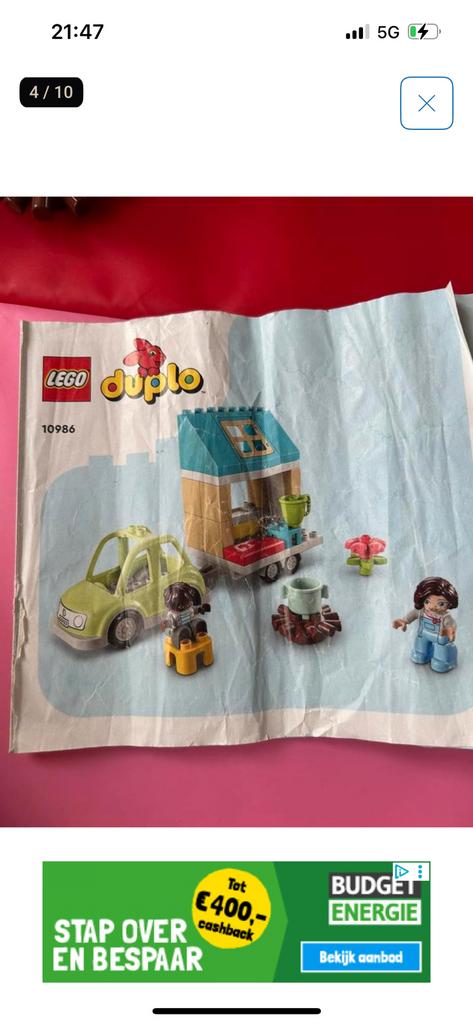 Duplo 10986 familiehuis op wielen, Ophalen of Verzenden, Zo goed als nieuw, Duplo