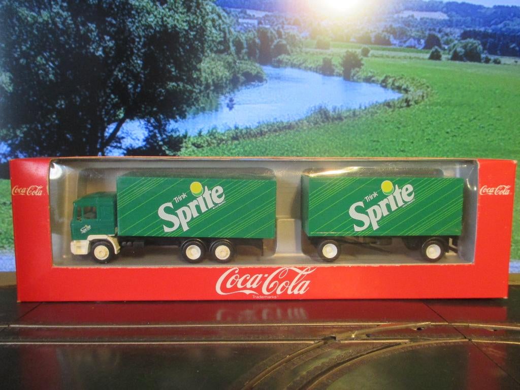 MAN F90 Zijlader combinatie - Albedo Sprite NU € 9,95, Ophalen of Verzenden, Nieuw, Bus of Vrachtwagen, Herpa