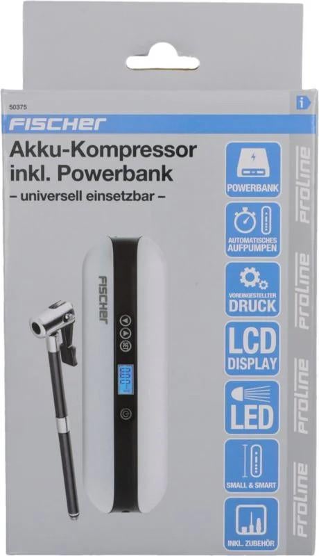 Fischer Akku Kompressor - Draadloze luchtpomp, Ophalen of Verzenden, Drukmeter, Nieuw