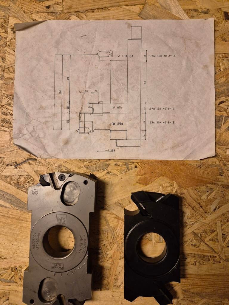 Freeskoppen leitz draaikiep kozijnen asgat 40mm, Ophalen of Verzenden, Gebruikt