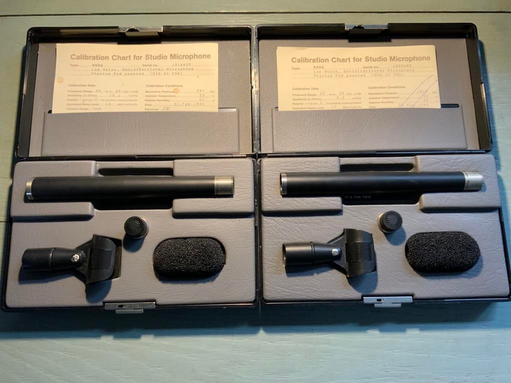 Topset Brüel & Kjear 4006 omni microfoons vintage. DPA, Muziek en Instrumenten, Microfoons, Ophalen of Verzenden, Gebruikt, Studiomicrofoon