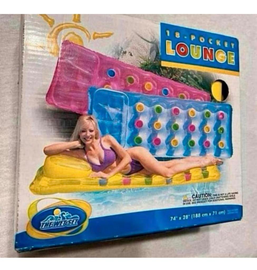 INTEX 18 pocket lounge zwembad float vlot drijvend bed mat, Overige typen, Nieuw, Ophalen of Verzenden, H
