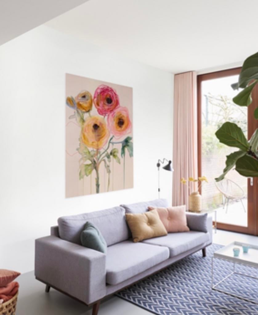 IXXI Ranunculus Wanddecoratie, Kunststof, Ophalen of Verzenden, Zo goed als nieuw, 75 tot 100 cm