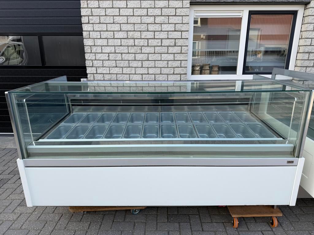 Schepijsvitrine ijsvitrine slagroommachine ijsmachine, Ophalen of Verzenden, Gebruikt