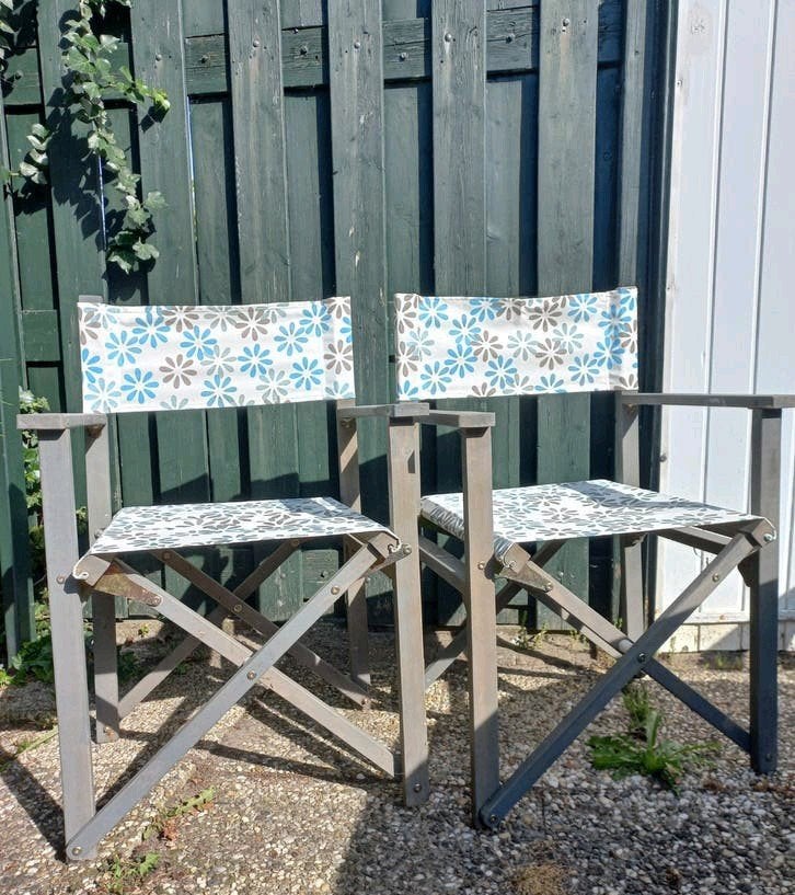Set inklapbare regisseursstoelen, tuinstoelen, Ophalen, Gebruikt, Hout, Inklapbaar