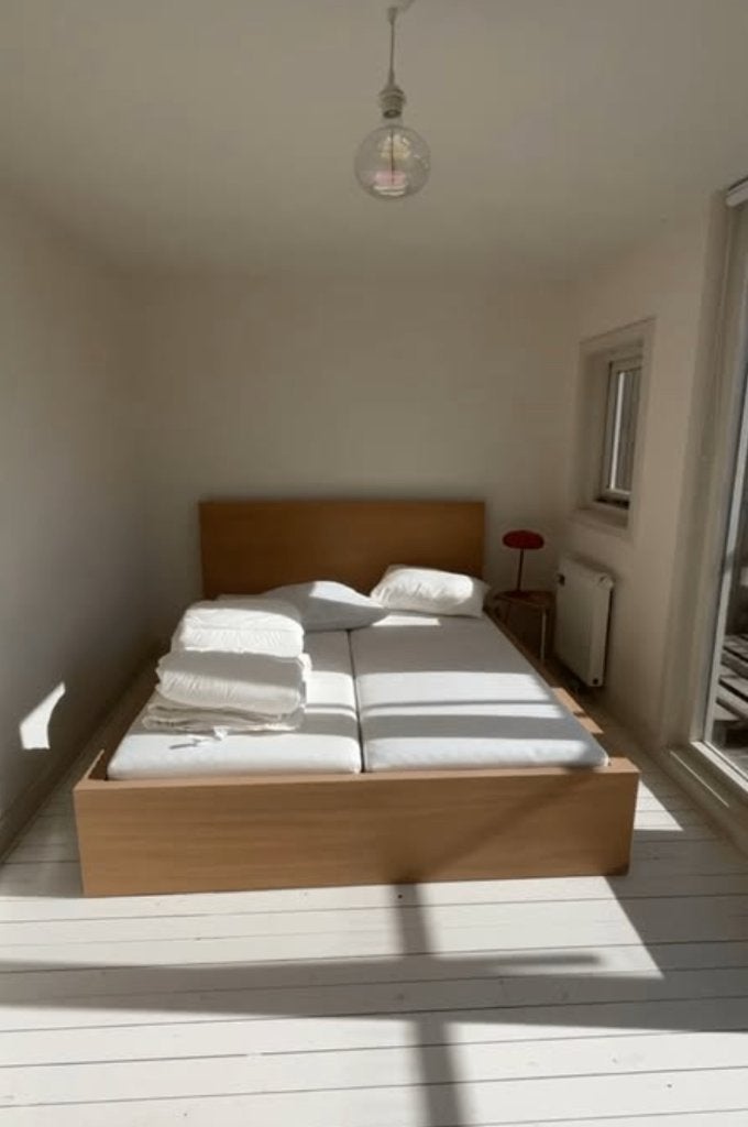 IKEA malm double bed, Ophalen, Bruin, Tweepersoons, Zo goed als nieuw
