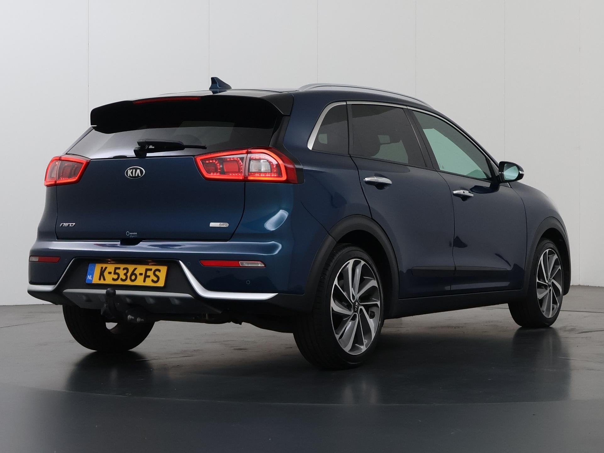 Kia Niro 1.6 GDi Hybrid Edition | Trekhaak | Navigatie | Cam, Auto's, Gebruikt, Euro 6, 2 kWh, Blauw