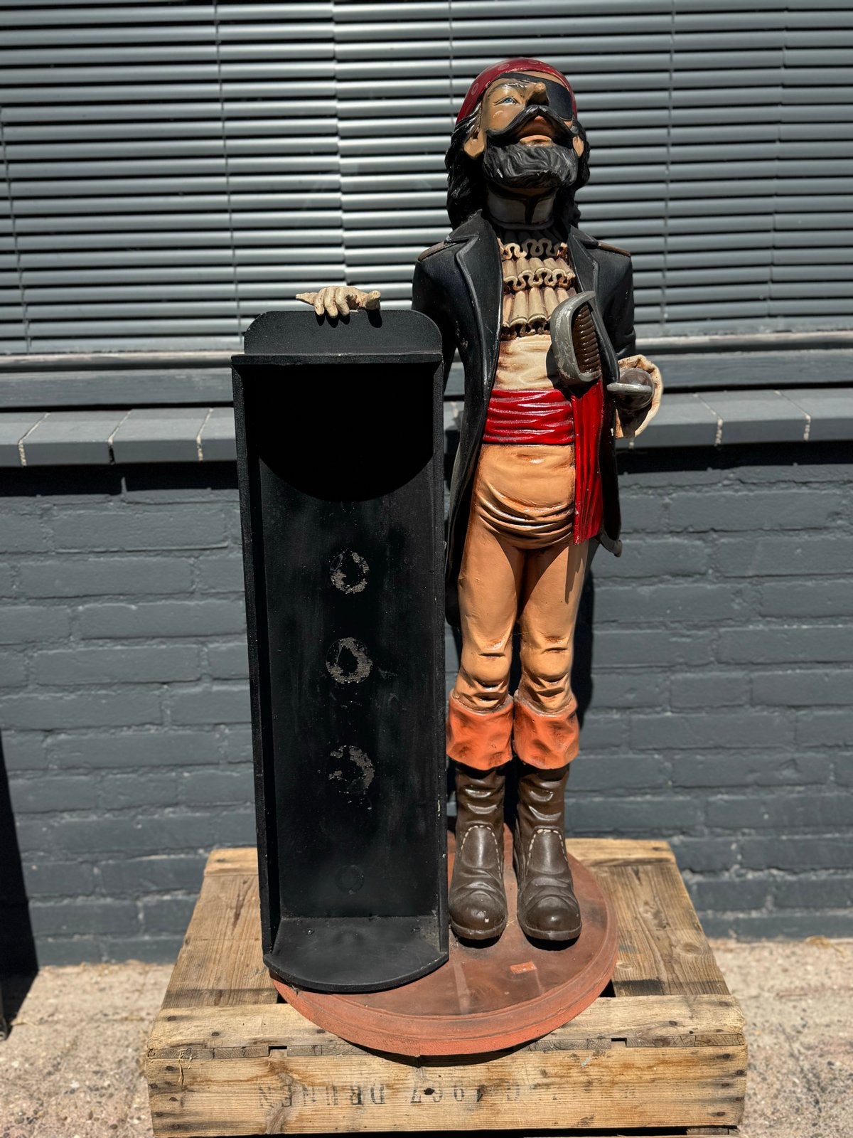 Groot piratenbeeld polystone 100 CM, Antiek en Kunst, Ophalen