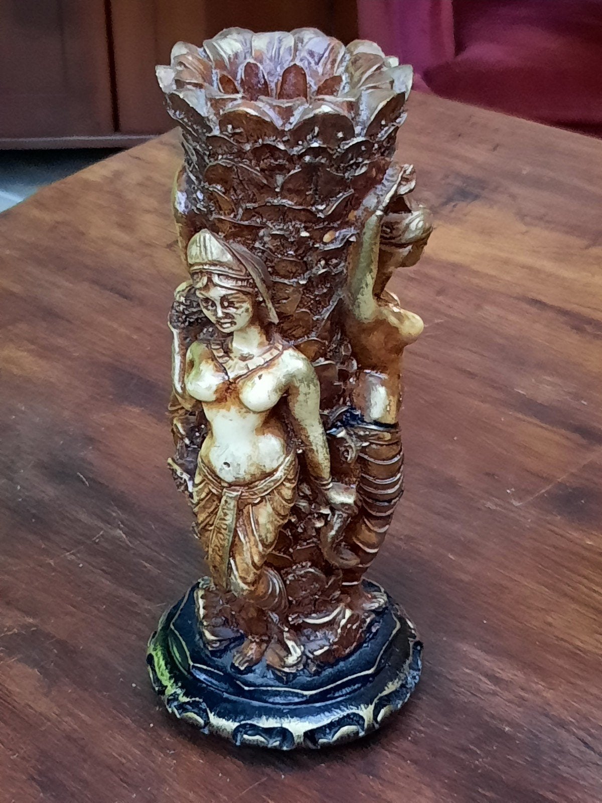 Decoratieve Indonesische vaas met figuren, Antiek en Kunst, Ophalen of Verzenden