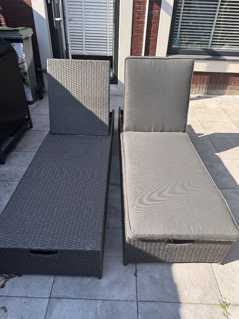 Lig bedden, Tuin en Terras, Ligbedden, Ophalen, Zo goed als nieuw, Kunststof, Verstelbaar