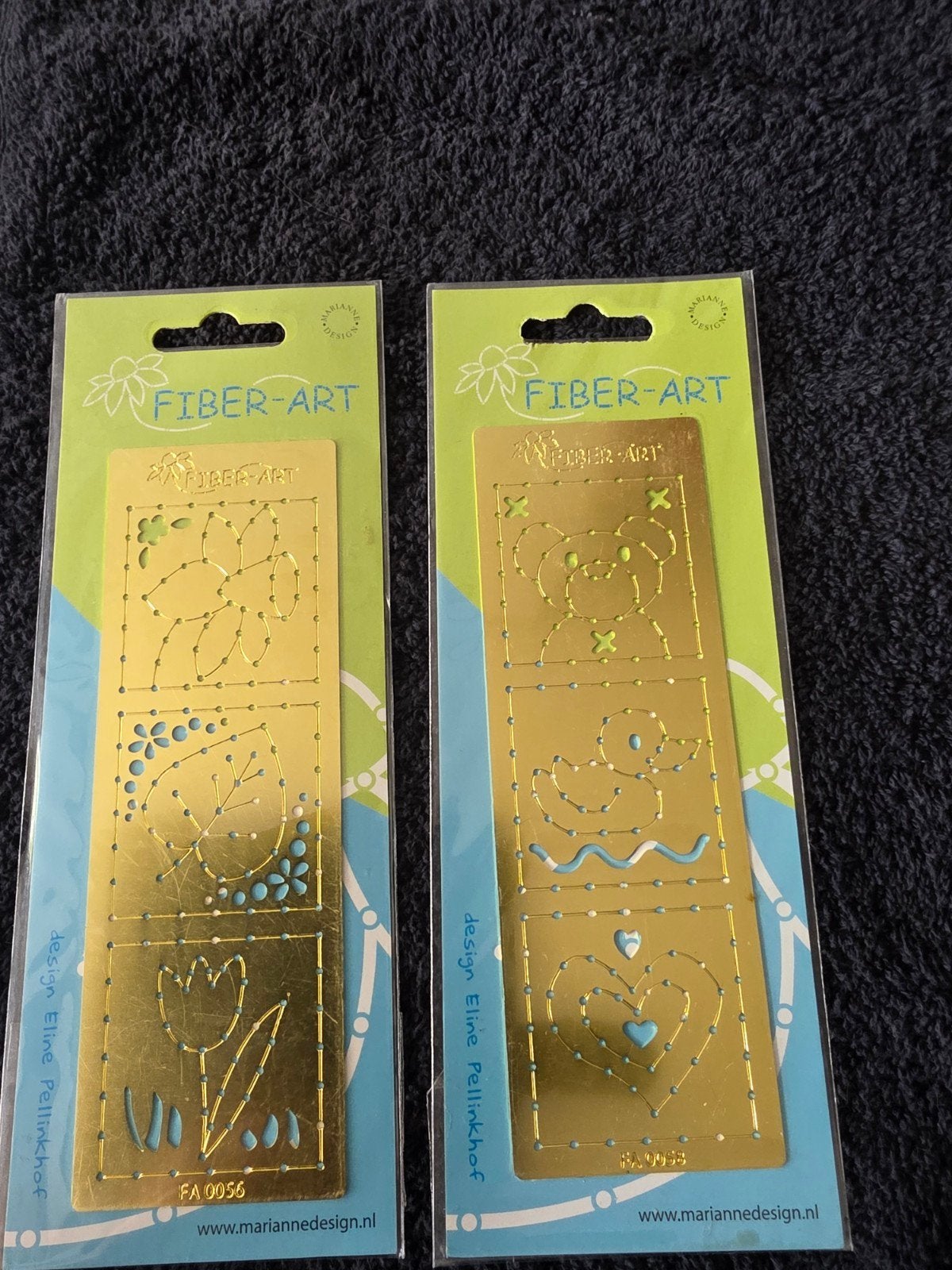 Fiber-Art sjablonen - Diverse nieuwe designs, Goud, Nieuw, Overige merken, Knutselmateriaal