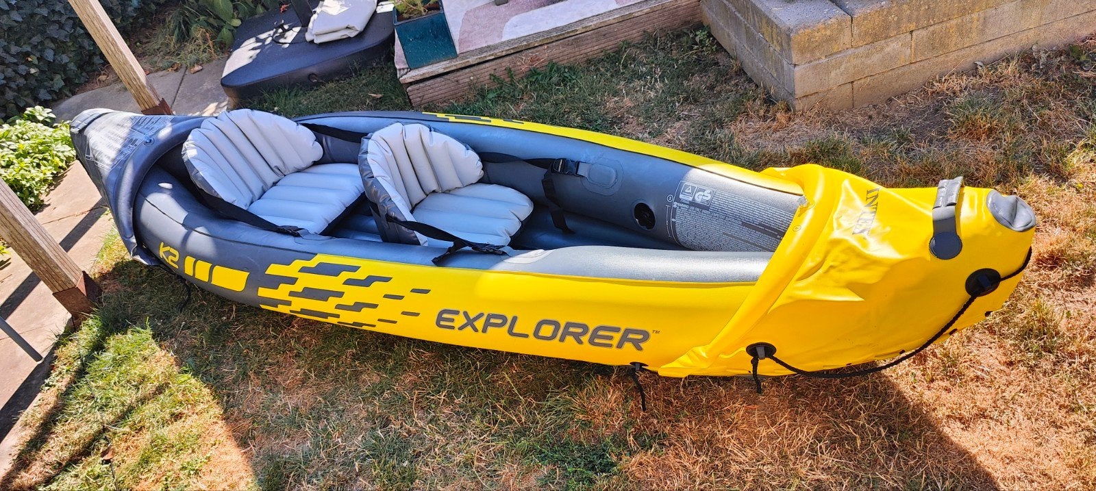 Intex Explorer K2 opblaasbare kajak met peddels en pomp, Watersport en Boten, Kajaks, Ophalen of Verzenden, Opblaasbaar, Zo goed als nieuw