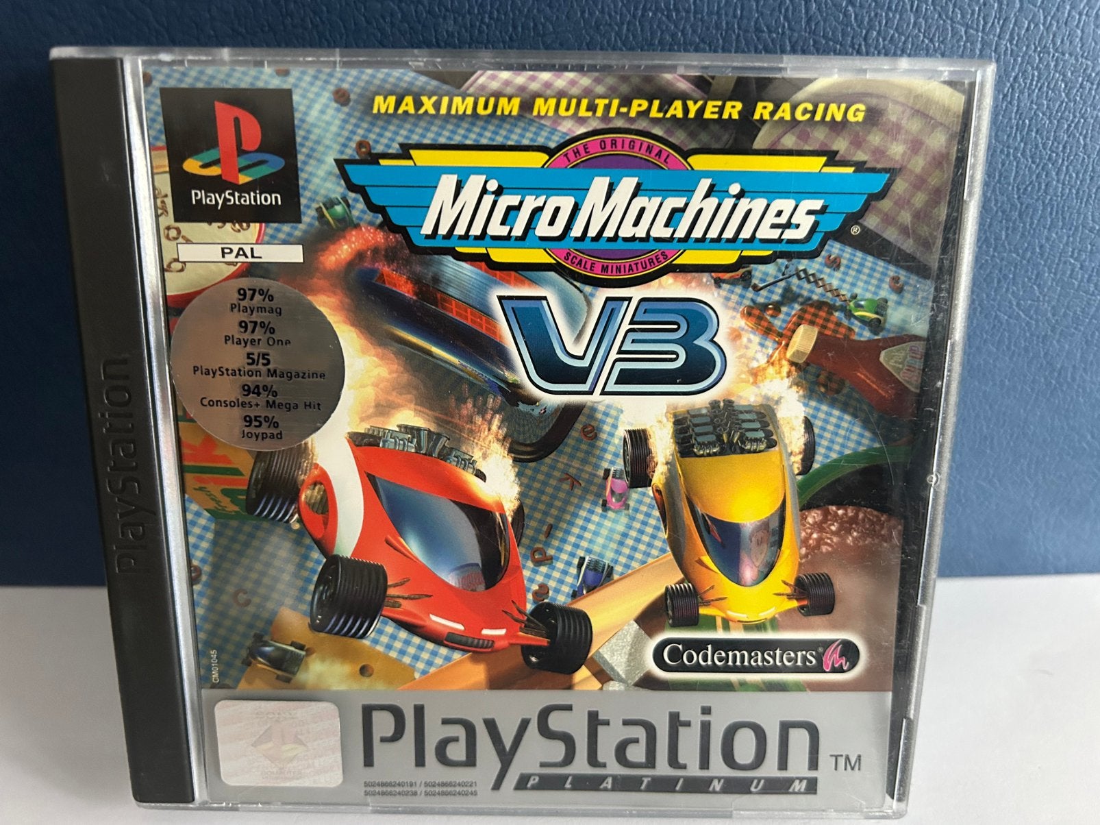 Micro Machines V3 Platinum / Playstation 1 / PS1 ps1, Spelcomputers en Games, Games | Sony PlayStation 1, 1 speler, Racen en Vliegen
