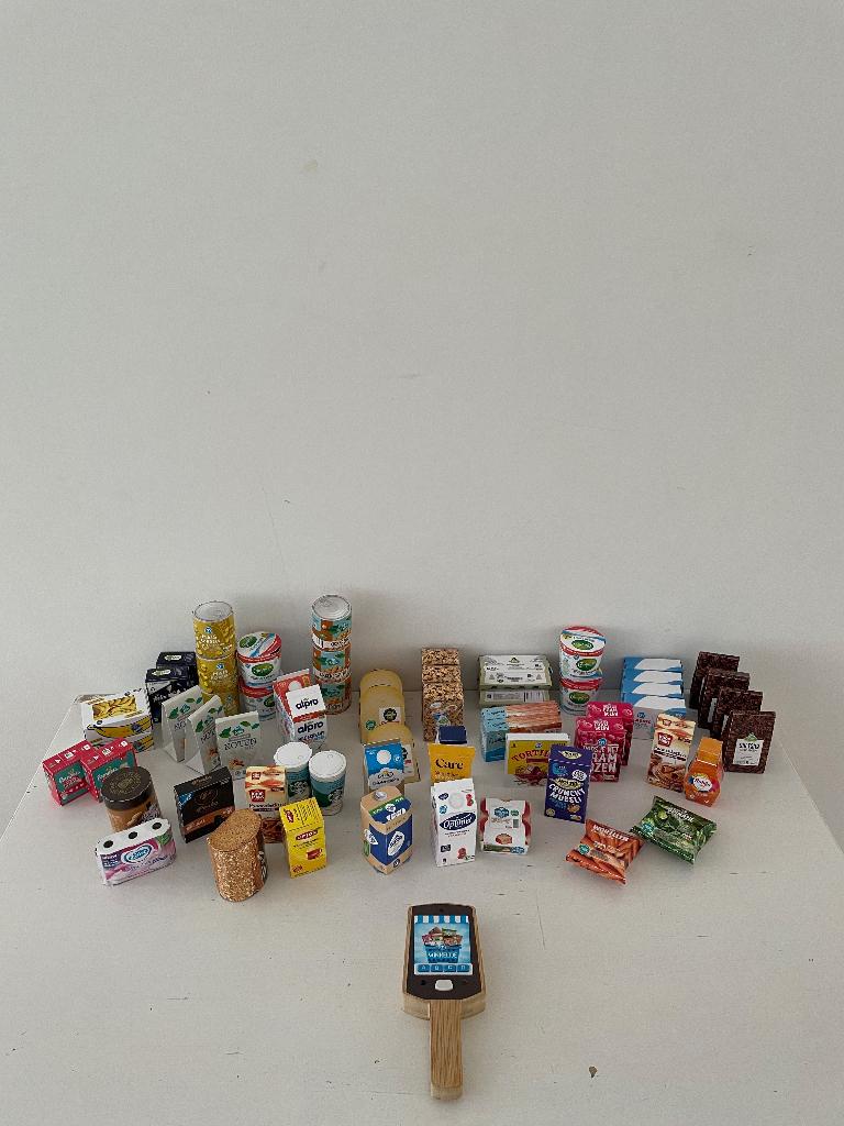 AH Mini's karton + handscanner scanner Albert Heijn, Verzamelen, Supermarktacties, Albert Heijn, Ophalen of Verzenden