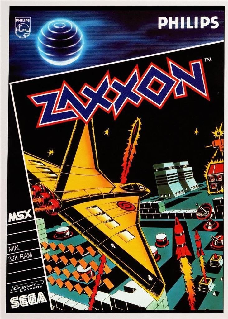 ZAXXON MSX SEGA Retro Videogame Poster 50x70 CM, Spelcomputers en Games, Avontuur en Actie, Verzenden, 1 speler, Nieuw
