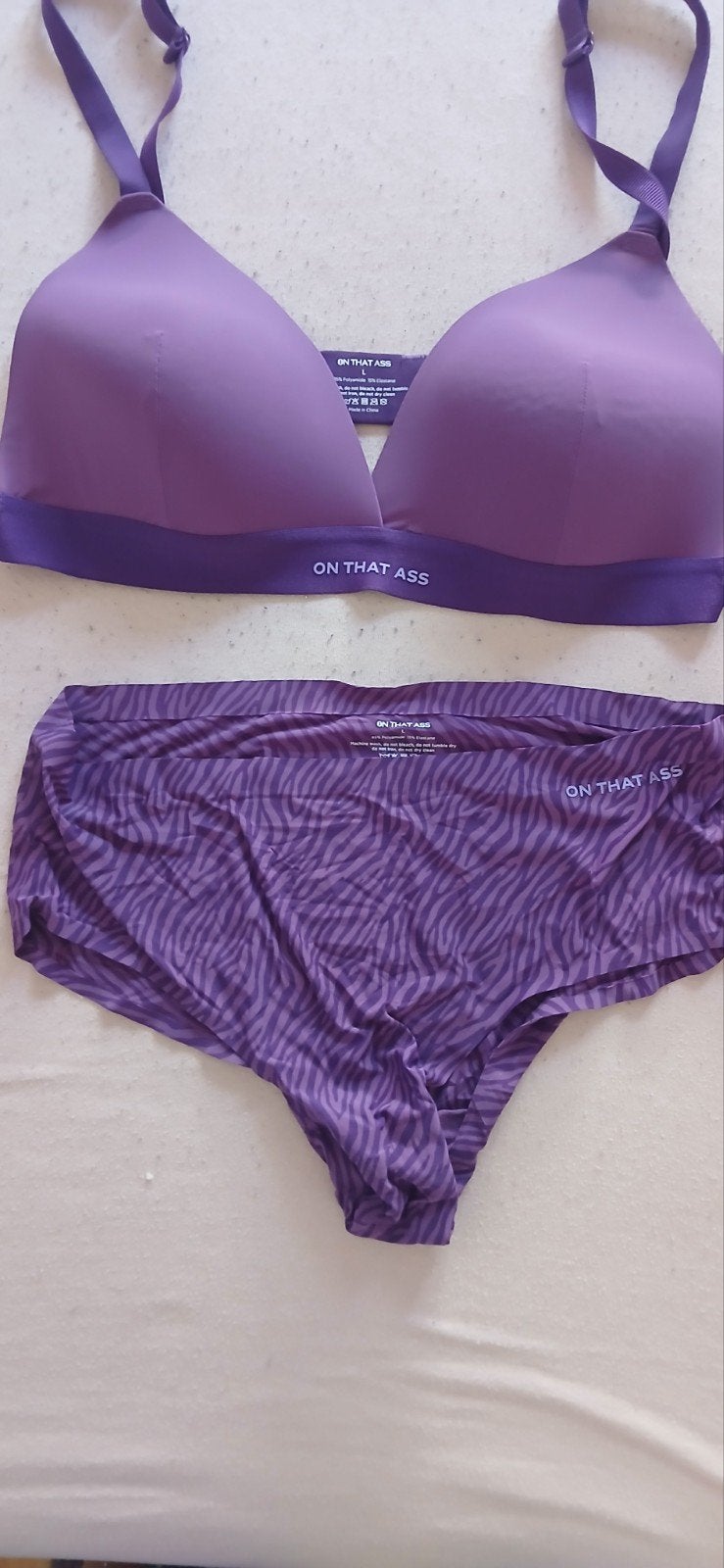 On That Ass lingerie setje maat L, Ophalen of Verzenden, Zo goed als nieuw, Paars, Overige typen