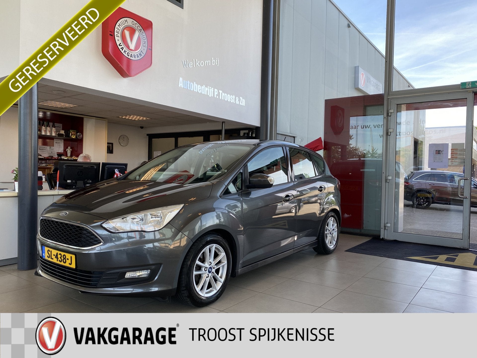 Ford C-MAX 1.0 Trend,Navigatie,Parkeerassistent,Spraakbedien, 12 maanden, Stof, Gebruikt, Euro 6