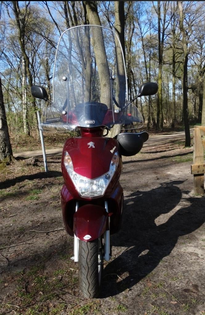 Peugeot Kisbee 49cc 4-takt Blauw kenteken totaal 7303km, Ophalen, Gebruikt, Benzine, Peugeot
