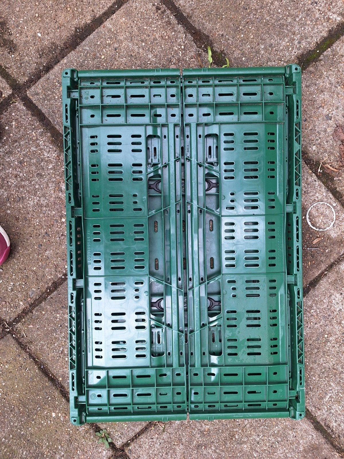 Groene opvouwbare kratten, ca. 35x57 cm, Ophalen, Gebruikt, Opvouwbaar, 50 tot 75 cm