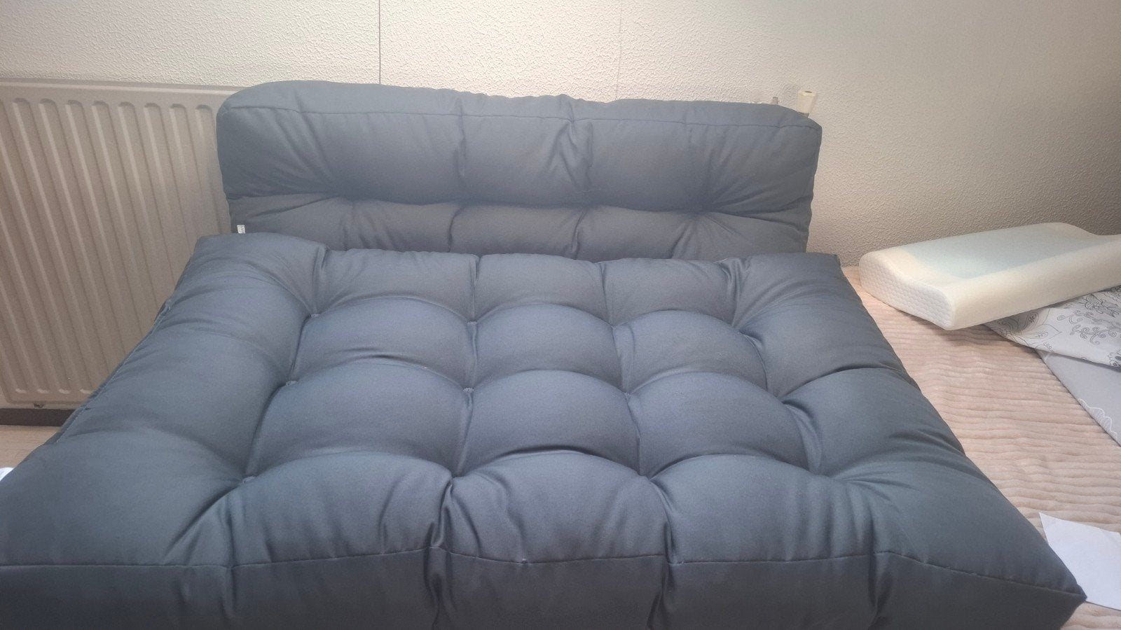Palletkussen. grijs,80 cm 120 cm en 40 cm 120 cm, liverno ., Ophalen
