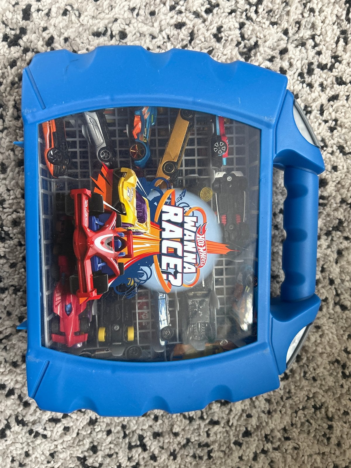Hot Wheels opbergkoffer met 20+ auto's, Kinderen en Baby's, Speelgoed | Speelgoedvoertuigen, Ophalen of Verzenden, Gebruikt