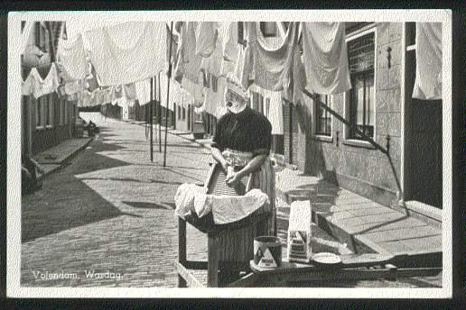 Volendam reclame kaart Driehoekzeep, Verzamelen, Ophalen of Verzenden, 1940 tot 1960, Gelopen, Noord-Holland