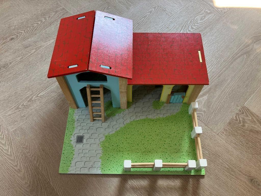 Houten speelgoed boerderij, Ophalen, Gebruikt, Rij- of Hobbelspeelgoed