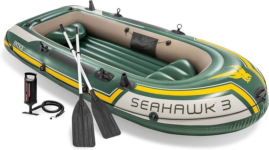 Intex Seahawk 3 opblaasboot boot rubberboot met peddels, Kinderen en Baby's, Speelgoed | Buiten | Opblaasfiguren, Zo goed als nieuw